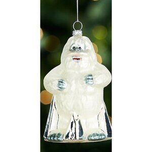 NWT Southern Living 2025 BUMBLE Abominable Snowman Blown Glass Frosted Ornament